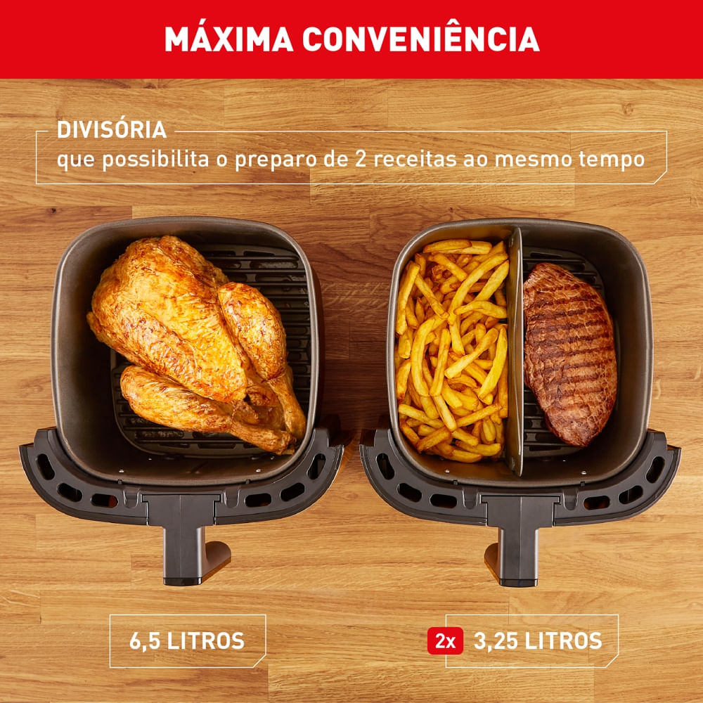 Fritadeira Air Fryer Arno Airfry & Grill Expert 6,5L Inox AFD6