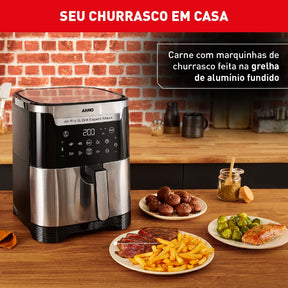Fritadeira Air Fryer Arno Airfry & Grill Expert 6,5L Inox AFD6