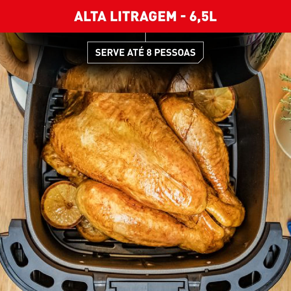 Fritadeira Air Fryer Arno Airfry & Grill Expert 6,5L Inox AFD6