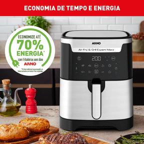 Fritadeira Air Fryer Arno Airfry & Grill Expert 6,5L Inox AFD6