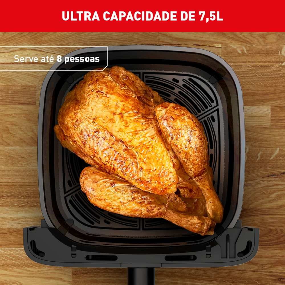Fritadeira Air Fryer Arno Mega Mecânica 7,5L Preta AFM7