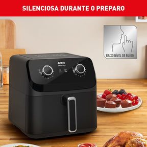 Fritadeira Air Fryer Arno Mega Mecânica 7,5L Preta AFM7