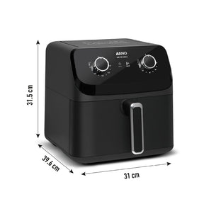 Fritadeira Air Fryer Arno Mega Mecânica 7,5L Preta AFM7