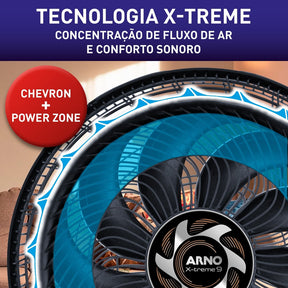 Ventilador de Mesa 40cm Arno X-TREME 9 4 Vel 160W VE94