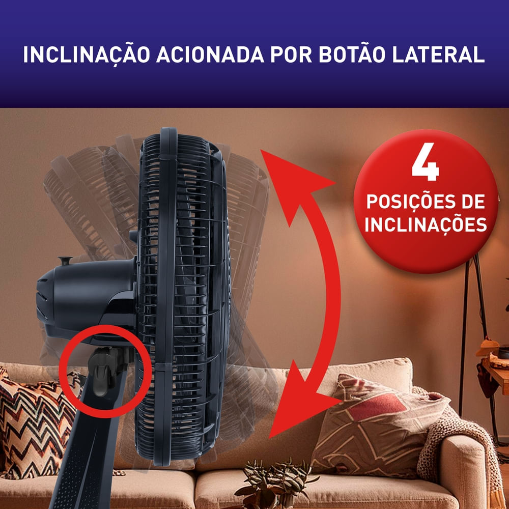 Ventilador de Mesa 40cm Arno X-TREME 9 4 Vel 160W VE94