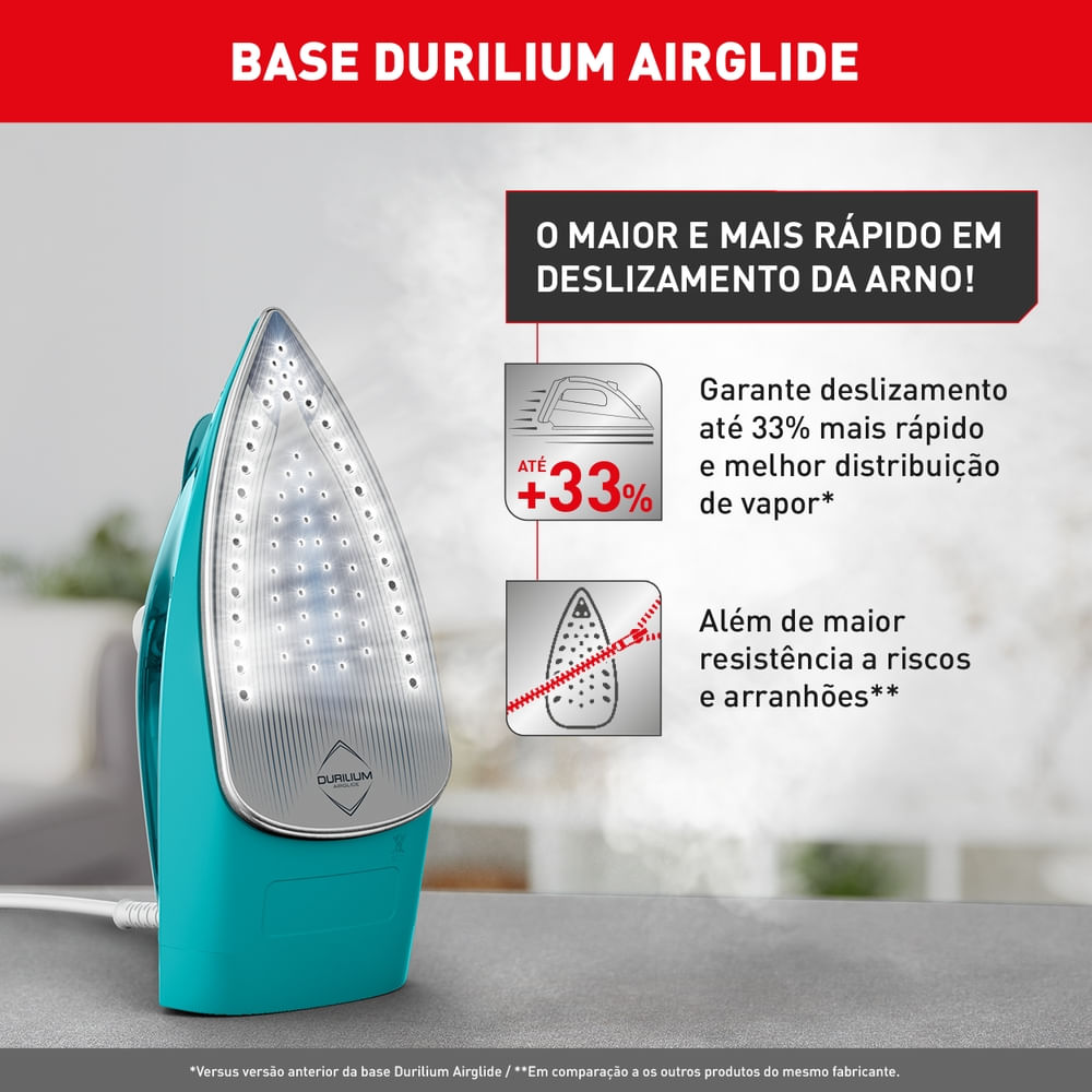 Ferro a Vapor Ultragliss Protect com Base Durilium Airglide FUP1