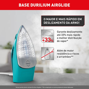 Ferro a Vapor Ultragliss Protect com Base Durilium Airglide FUP1