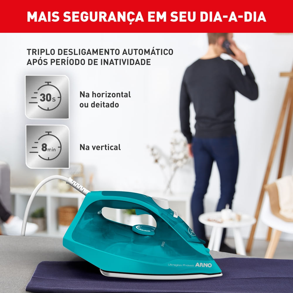 Ferro a Vapor Ultragliss Protect com Base Durilium Airglide FUP1