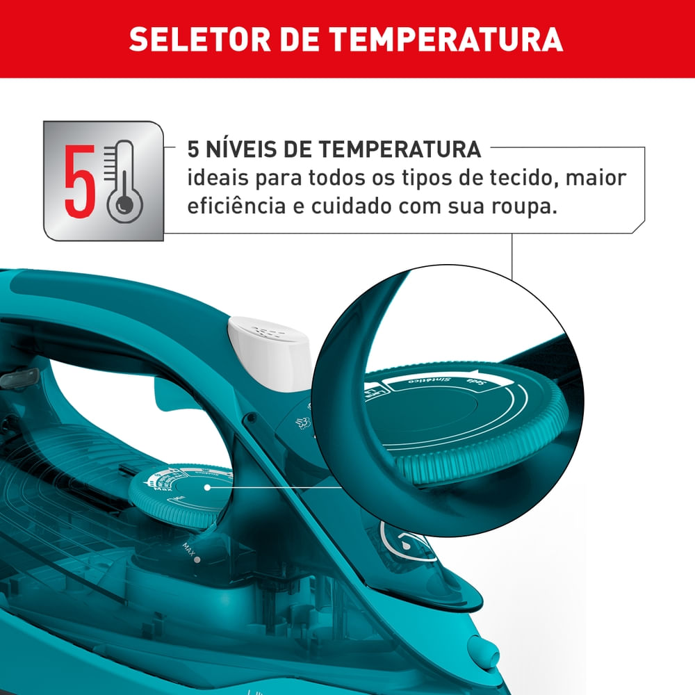 Ferro a Vapor Ultragliss Protect com Base Durilium Airglide FUP1