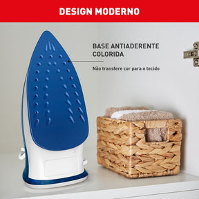 Ferro a Vapor Essentialgliss Azul com Base Antiaderente FEA1
