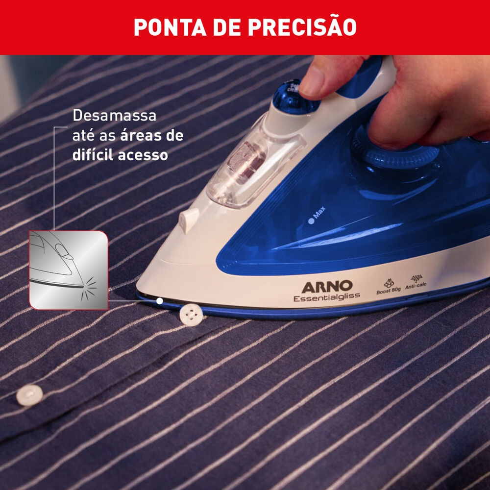Ferro a Vapor Essentialgliss Azul com Base Antiaderente FEA1