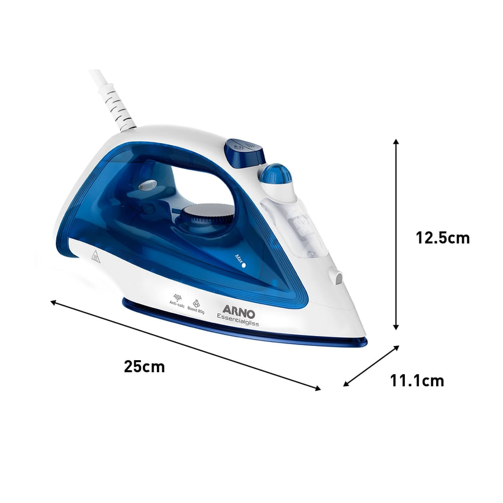 Ferro a Vapor Essentialgliss Azul com Base Antiaderente FEA1