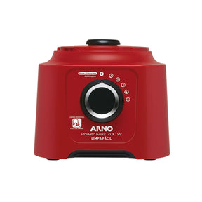 Liquidificador Arno Power Max Limpa Fácil 700W Vermelho com Lâminas Removíveis e Jarra de 3,1L LN61