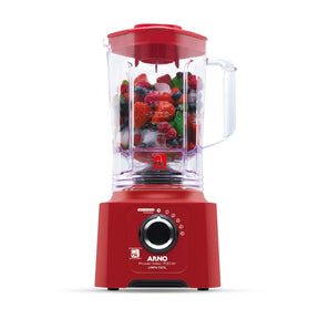 Liquidificador Arno Power Max Limpa Fácil 700W Vermelho com Lâminas Removíveis e Jarra de 3,1L LN61