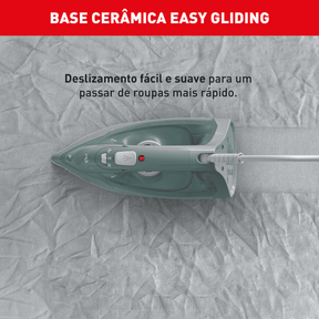 Ferro a Vapor Ecogliss Protect com Modo ECO e Desligamento Automático FECP