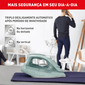 Ferro a Vapor Ecogliss Protect com Modo ECO e Desligamento Automático FECP