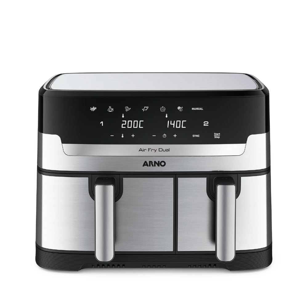 Fritadeira Air Fryer Arno Dual 5,2L+3,1L Inox AFD2