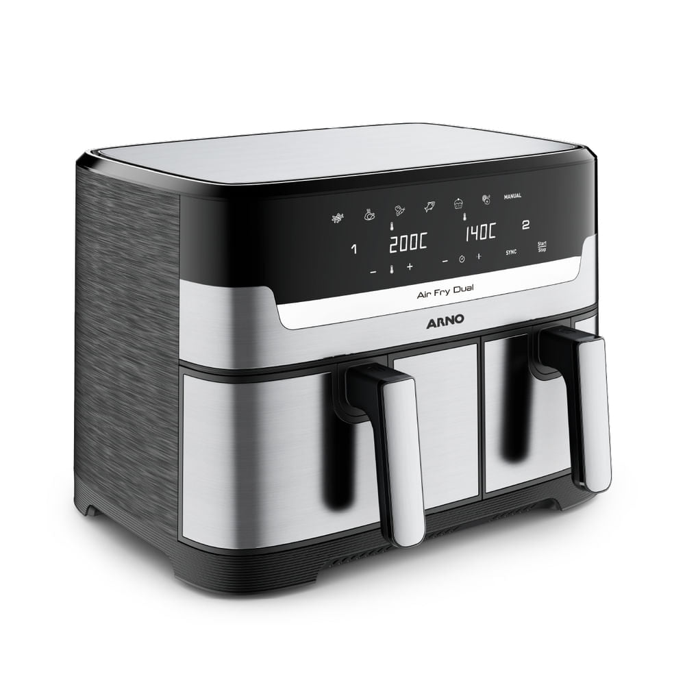 Fritadeira Air Fryer Arno Dual 5,2L+3,1L Inox AFD2