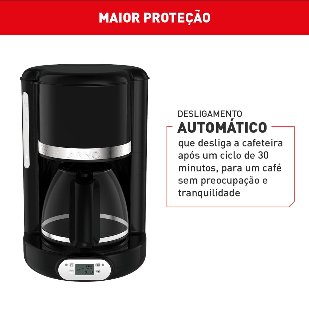 Cafeteira Elétrica Arno Soleil Preta 1,25L SPFC