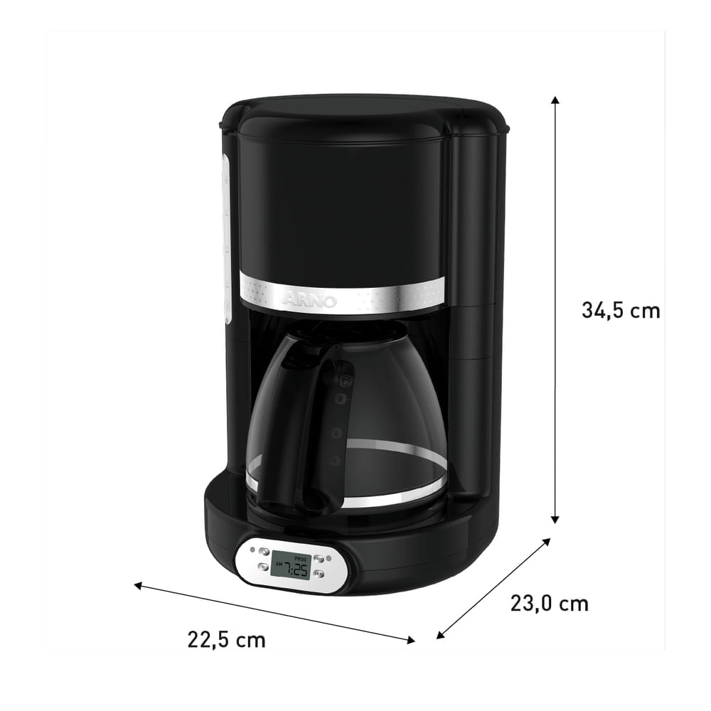 Cafeteira Elétrica Arno Soleil Preta 1,25L SPFC