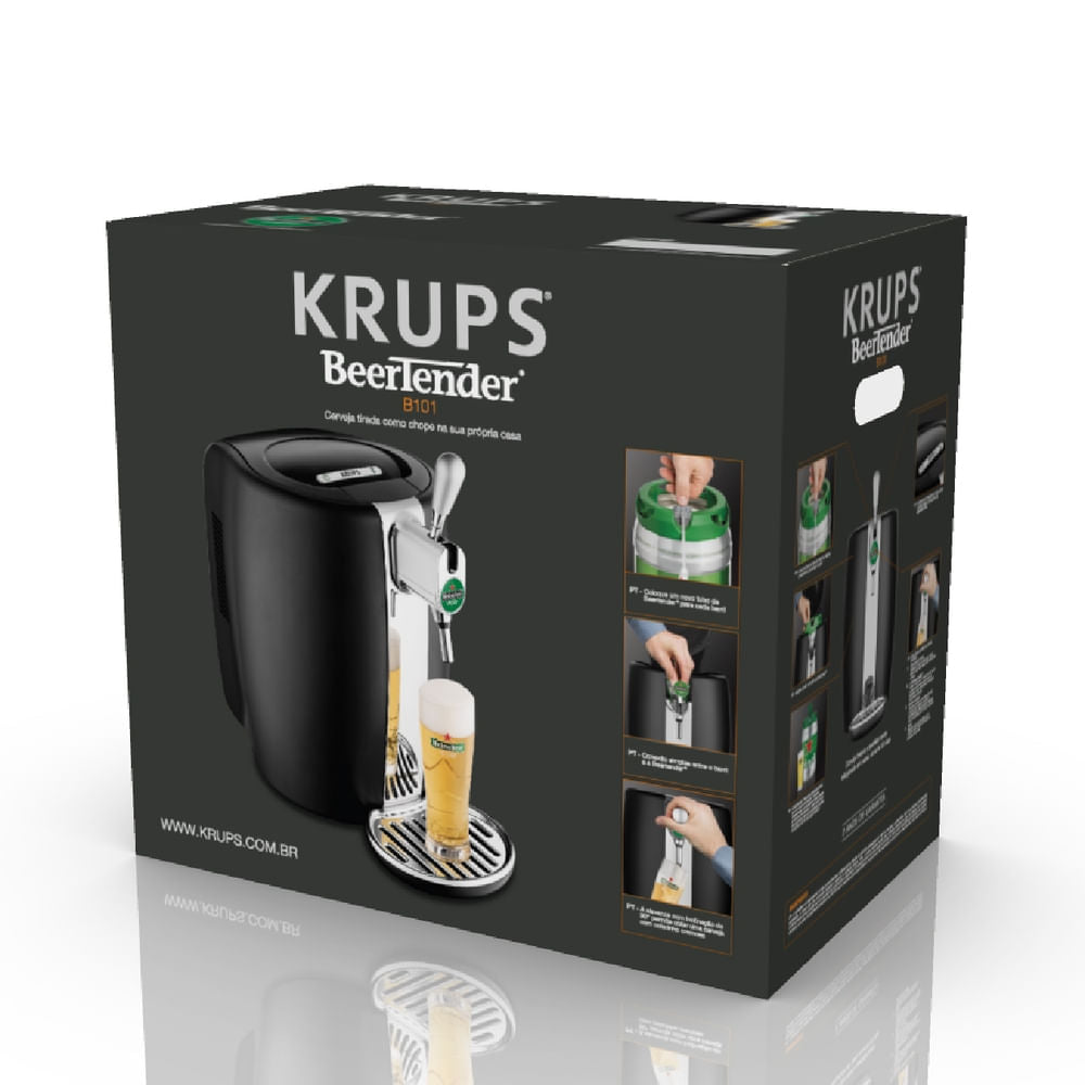 Chopeira Elétrica Heineken Beertender Krups com Capacidade de 5 Litros Preta B101