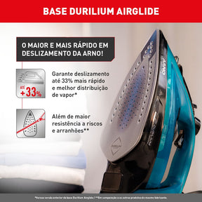 Ferro a Vapor Arno Ultragliss Plus com Base Durilium Airglide FMY