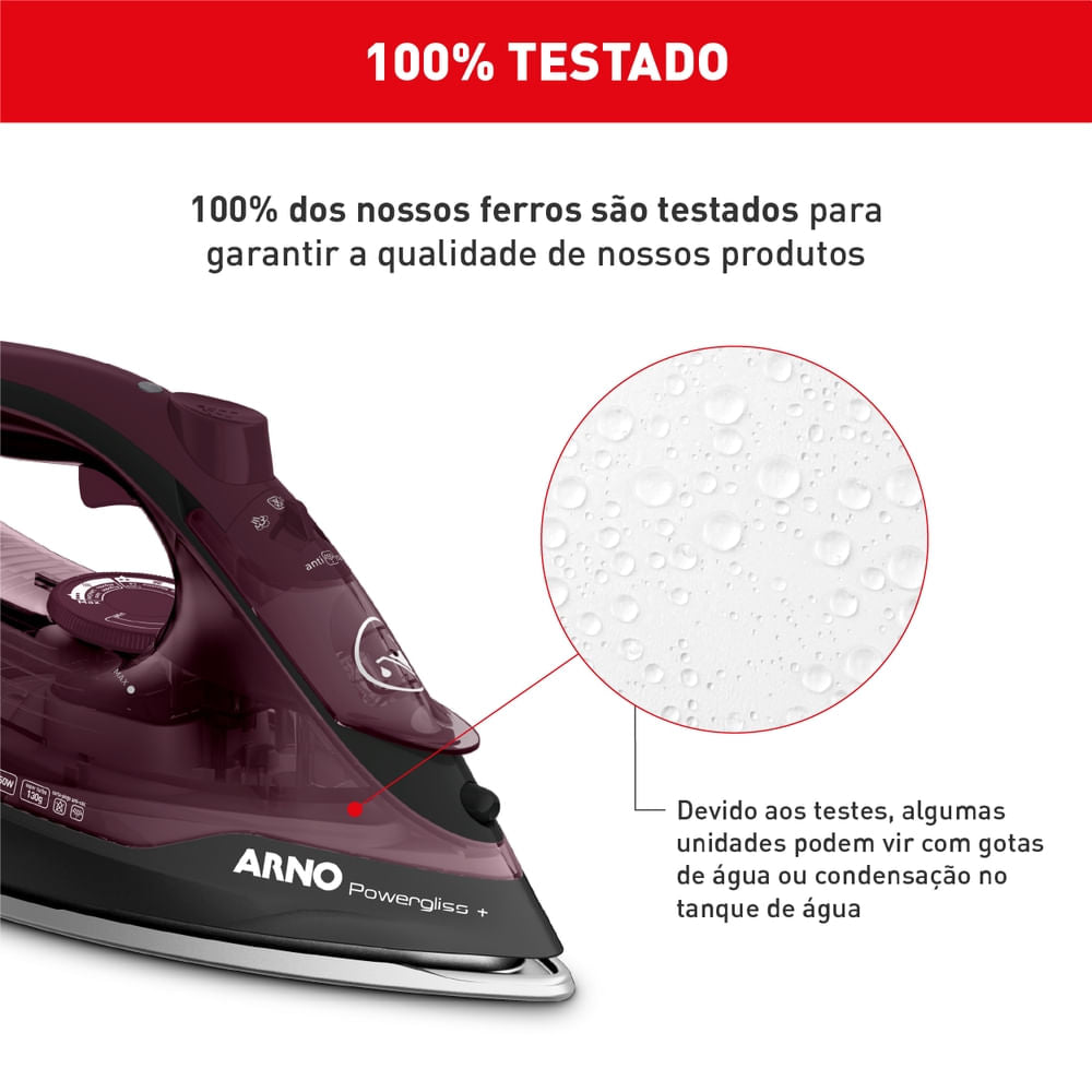 Ferro a Vapor Arno Ultragliss com Base Durilium Airglide FMV