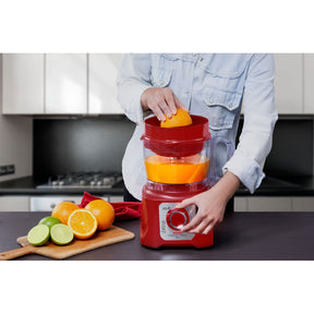 Multiprocessador de alimentos Arno Multichef 7 em 1 700W Limpa Fácil com Lâminas Removíveis Jarra de 3,1L Vermelho MP76