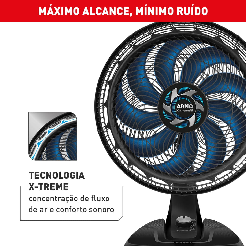 Ventilador Arno X-treme 9 Mesa 40cm VE90