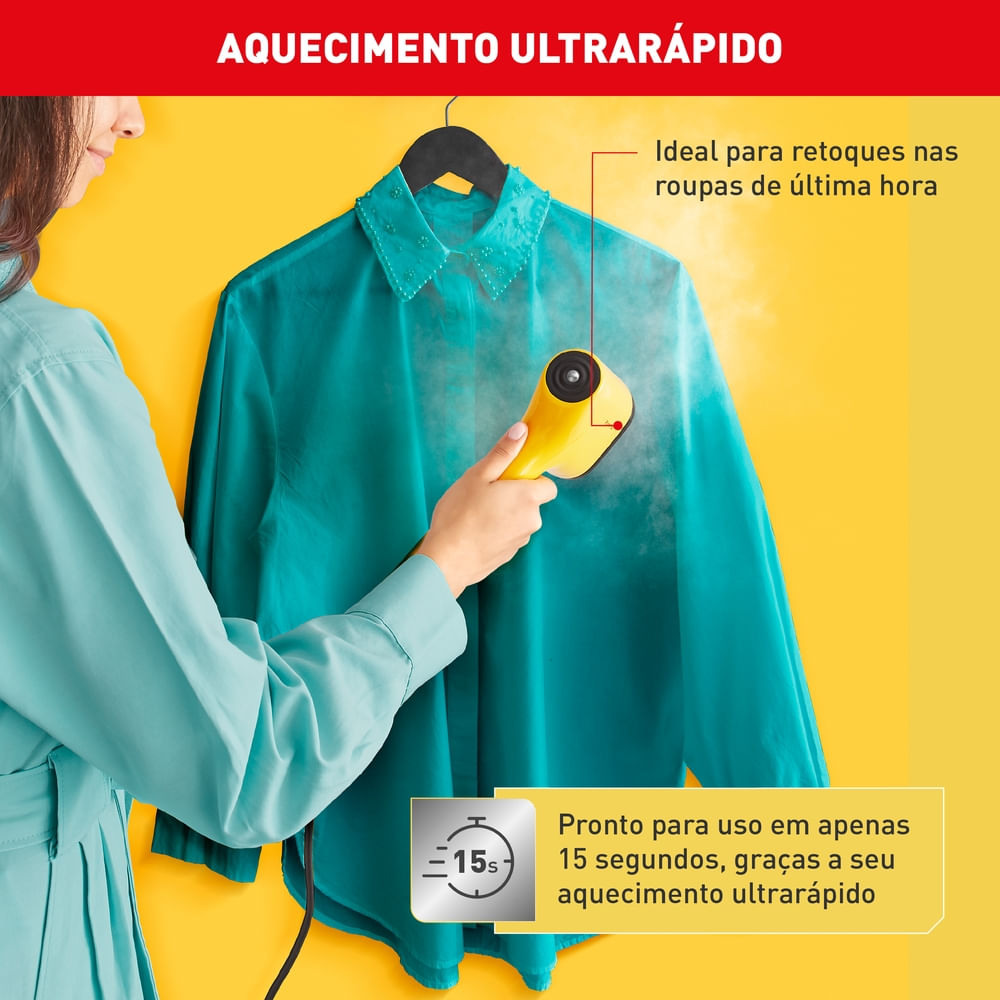 Vaporizador Arno Pure Pop Amarelo, Higieniza, HS26