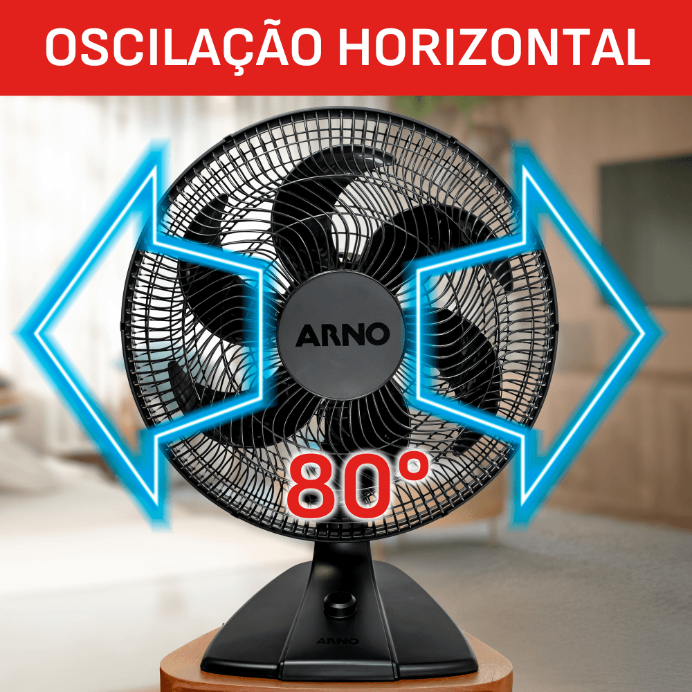 Ventilador de Mesa Arno Essential 40cm, 6 PÁS 140W VE2E