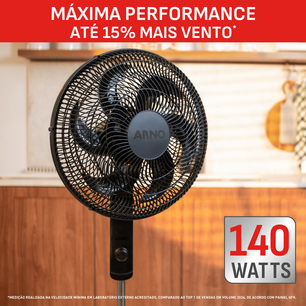 Ventilador de Coluna Arno Essential 40cm, 6 PÁS 140W VE2C