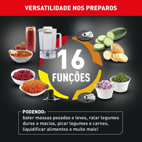 Multiprocessador Arno 700W 16 Funções Marfim MP62