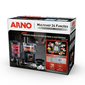 Multiprocessador Arno 700W 24 Funções Preto MP72