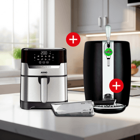 Kit Petisco e Chope: Airfryer Expert, Faca, Chopeira