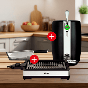 Kit Churrasco 1: Churrasqueira Elétrica, Faca, Chopeira