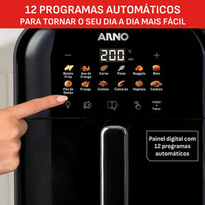 Fritadeira Air Fryer Arno Easy Fry Turbo 6L Preta AFI6