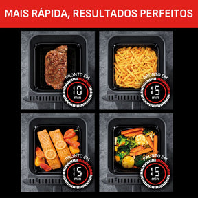 Fritadeira Air Fryer Arno Easy Fry Turbo 6L Preta AFI6