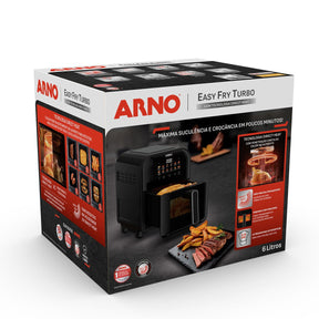 Fritadeira Air Fryer Arno Easy Fry Turbo 6L Preta AFI6
