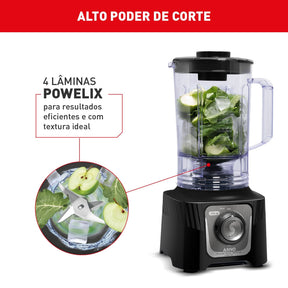 Liquidificador Arno Power Max Comfort Control 1200W Limpa Fácil Preto LN79