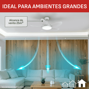 Ventilador de Teto Ultimate Bivolt, 5 PÁS, 58W VX25