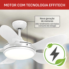 Ventilador de Teto Ultimate Bivolt, 5 PÁS, 58W VX25