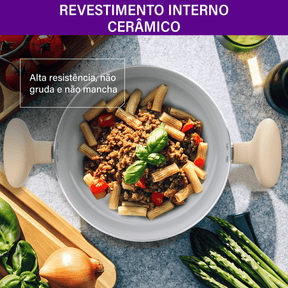 Jogo de Panelas Rochedo Ceramic Light Sand 5 peças