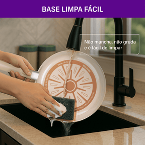 Jogo de Panelas Rochedo Ceramic Light Sand 5 peças