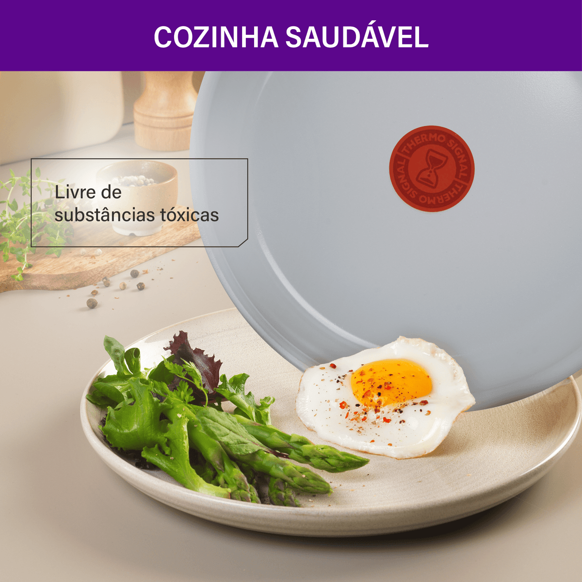 Jogo de Panelas Rochedo Ceramic Light Sand 5 peças