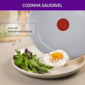 Jogo de Panelas Rochedo Ceramic Light Sand 5 peças