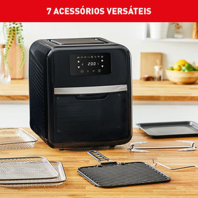 Fritadeira Air Fryer Arno Oven & Grill Expert 9x1 11L Preta UFE9