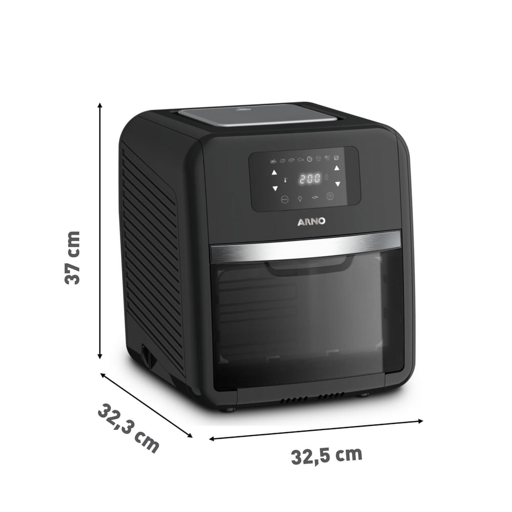 Fritadeira Air Fryer Arno Oven & Grill Expert 9x1 11L Preta UFE9