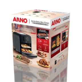 Fritadeira Air Fryer Arno Oven & Grill Expert 9x1 11L Preta UFE9