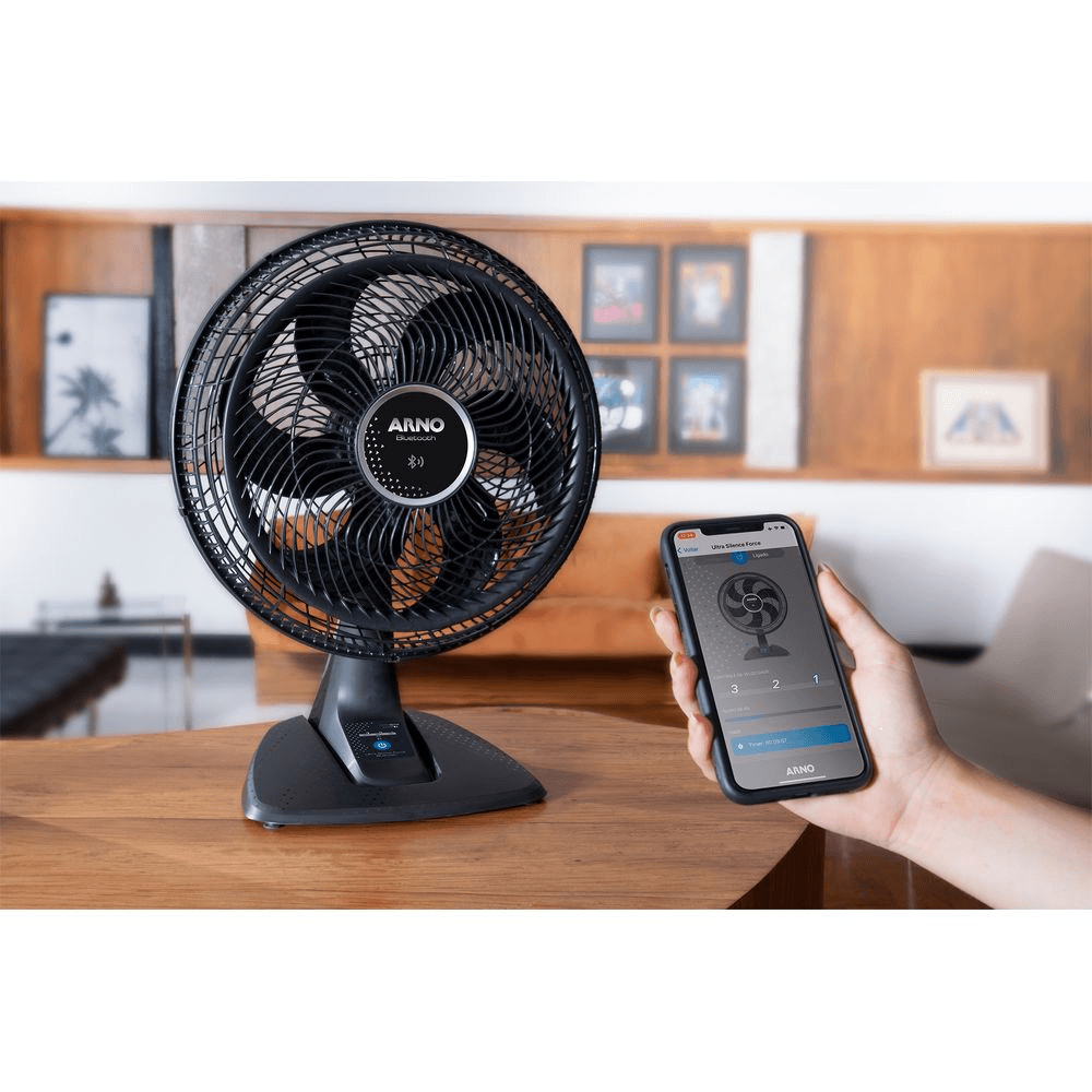 Ventilador de Mesa 40cm Arno Bluetooth, 6 PÁS, 126W VDBT